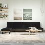 L formos sofa-lova, juodos spalvos, 255x140x70cm, audinys
