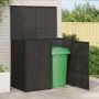 Šiukšlių dėžė 2 pcs Juoda 65 x 80 x 115 cm Polietilenas