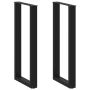 Baro stalo kojos, U formos, 2 vnt., juodos, 40x(100-101) cm, plienas