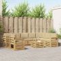 Lauko sofos komplektas 8 pcs Balta ir Bežė 59 x 59 x 37 cm