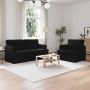 Sofa 2 pcs Juoda 162 x 80 x 85 cm audinys
