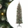 Dirbtinis lieknas Kalėdų medis su 300 LED Žalia ir balta 210 cm