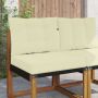 Lauko sofa pagalvėlė 2 pcs Kreminė Poliesteris