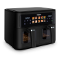 Tristar Double Basket Airfryer | FR-9075 | Power 2500 W | Capacity 9 L | Hot air technology | Black