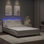 Lovos rėmas, Viana, su LED be čiužinio, baltos spalvos, 140x190cm