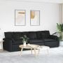 Modulinė sofa su pagalvėlėmis, juoda