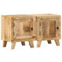 naktinė spintelė 2 vnt 40x32x46 cm medžio masyvo grubus mango