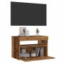 Televizoriaus spintelė su LED, medienos, 60x35x40cm, mediena