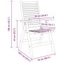 Sodo Kėdė 4 pcs Ruda 52 x 64.5 x 108 cm Tikmedžio masyvas