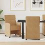 Valgomojo Kėdės su Ratukais 2 pcs Ruda 58 x 65 x 98 cm Aksomas