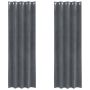 Užtemdymo užuolaidos 2 pcs Šviesiai pilka 140 x 260 cm Aksomas