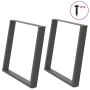 Valgomojo stalo kojos, U formos, 2 vnt., antracito spalvos, 90x(72-73) cm, plienas