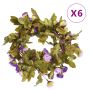 Gėlių girliandos, 6vnt., šviesiai violetinės, 215cm