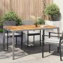 Sodo stalas Pilka 150 x 90 x 75 cm poliratanas