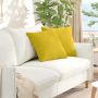 Sofa Pagalvės 2 pcs Geltona 45 x 45 cm Kordūrinis audinys