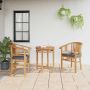 Kėdė su pagalve 2 pcs Ruda 63 x 58 x 89 cm Kieto teka medžio