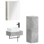 Vonios baldų rinkinys 4 pcs Betono pilka