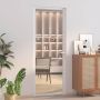 us durys, baltos, 76x201,5cm, ESG stiklas ir aliuminis