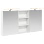 Vonios spintos komplektas su lentyna 3 pcs 140 x 14,5 x 70 cm