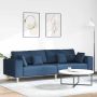 Sofa su pagalve Mėlyna 250 x 77 x 76 cm audinys