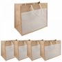 Džiuto rankinės su kišene 5 pcs 42 x 33 x 19 cm