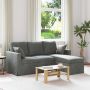 Sofa Tamsiai pilka 198 x 134 x 80 cm Aksomas