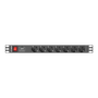 Lanberg UPS įranga PDU-07F-0200-BK, 16 A