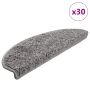 Laiptų kilimėliai, 30 vnt., pilki, 65x21x4 cm, dideli, pusapvaliai