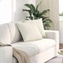 Sofa Pagalvės 2 pcs Kreminė 45 x 45 cm Kordūrinis audinys