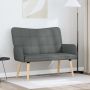 Dviejų vietų sofa Tamsiai pilka 115 x 61 x 87 cm audinys