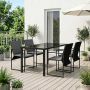 Sodo valgomojo komplektas 5 pcs Juoda ir Antracitas