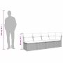 Sodo sofa su pagalvėlėmis, 4 sėdimos vietos, ruda, polirotangas