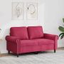 Dvivietė sofa, raudonojo vyno spalvos, 120cm, aksomas