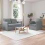 Sofa 2 pcs Šviesiai pilka 136 x 82 x 85 cm audinys