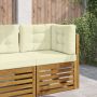 Lauko sofa pagalvėlė 3 pcs Kreminė Poliesteris