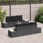 Sodo Sofų Rinkinys su saugykla 7 pcs Juoda poliratanas