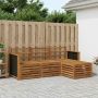 Lauko sofos komplektas 4 pcs Natūrali