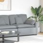 Modulinė sofa su porankiu ir pagalvėlėmis, šviesiai pilka, 100 cm
