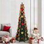 Dirbtinė Kalėdų eglutė su 200 LED s stovu Žalia 215 cm PVC