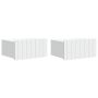 Sieninis naktinis staliukas 2 pcs Balta 49 x 34,5 x 24 cm