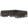 Sodo Sofų Rinkinys 13 pcs Pilka poliratanas