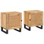 Šalia lovos spintelė 2 pcs Natūrali 40 x 33 x 46 cm