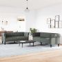 Svetainės sofa 2 pcs Tamsiai pilka audinys