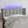 Galvūgalis su LED, šviesiai pilkas, 103x16x78/88cm, audinys