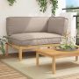 Sofos komplektas Taupe 133 x 92 x 69 cm Kietos akacijos mediena