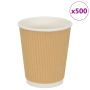 Popieriniai kavos puodeliai 500 vnt 8oz 200ml Ruda
