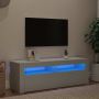 Televizoriaus spintelė su LED apšvietimu, balta, 120x35x40cm