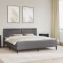 Lovos rėmas su LED juostelėmis Pilka 180 x 200 cm Dirbtinė oda