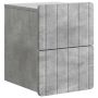 Sieninis naktinis staliukas Betono pilka 33 x 34,5 x 43 cm