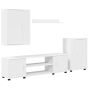 TV spintelių komplektas 4 pcs Balta Apdirbta mediena